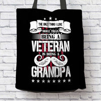 Load image into Gallery viewer, Designs by MyUtopia Shout Out:Veteran Grandpa Fabric Totebag Reusable Shopping Tote

