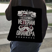 Load image into Gallery viewer, Designs by MyUtopia Shout Out:Veteran Grandpa Fabric Totebag Reusable Shopping Tote
