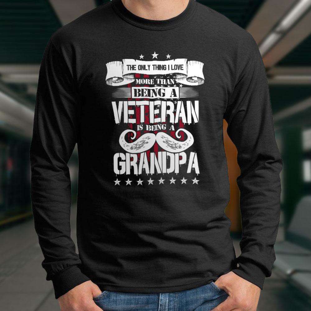 Designs by MyUtopia Shout Out:Veteran Grandpa Long Sleeve Ultra Cotton T-Shirt
