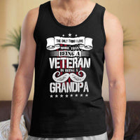 Load image into Gallery viewer, Designs by MyUtopia Shout Out:Veteran Grandpa Unisex Tank
