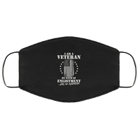 Load image into Gallery viewer, Designs by MyUtopia Shout Out:Veteran Oath of Enlistment Has No Expiration Adult Fabric Face Mask with Elastic Ear Loops,3 Layer Fabric Face Mask / Black / Adult,Fabric Face Mask
