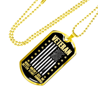 Load image into Gallery viewer, Designs by MyUtopia Shout Out:Veteran What Doesn&#39;t Kill Be Better Start Running Personalized Engravable Keepsake Dog Tag
