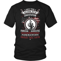 Load image into Gallery viewer, Designs by MyUtopia Shout Out:Veterans Solemn Oath of Enlistment Unisex T-Shirt,District Unisex Shirt / Black / S,Adult Unisex T-Shirt
