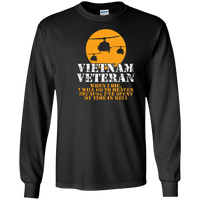Load image into Gallery viewer, Designs by MyUtopia Shout Out:Vietnam Veteran, Going to Heaven, Already been in Hell Long Sleeve Ultra Cotton Unisex T-Shirt,S / Black,Long Sleeve T-Shirts
