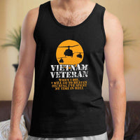 Load image into Gallery viewer, Designs by MyUtopia Shout Out:Vietnam Veteran, Going to Heaven, Already been in Hell Unisex Tank Top
