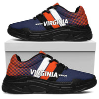 Load image into Gallery viewer, Designs by MyUtopia Shout Out:Virginia Wahoo Chunky Sneakers,Women&#39;s / Ladies US5.5 (EU36) / Navy Blue,Chunky Sneakers
