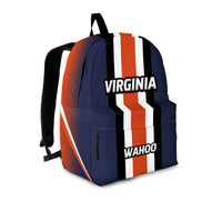 Load image into Gallery viewer, Designs by MyUtopia Shout Out:Wahoo Virginia Cavaliers Basketball Fans Backpack,Large (18 x 14 x 8 inches) / Adult (Ages 13+) / Navy Blue / Orange,Backpacks
