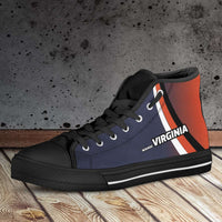 Load image into Gallery viewer, Designs by MyUtopia Shout Out:Wahoo Virginia Cavaliers Basketball Fans Canvas High Top Shoes
