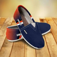 Load image into Gallery viewer, Designs by MyUtopia Shout Out:Wahoo Virginia Cavaliers Basketball Fans Casual Canvas Slip on Shoes Women&#39;s Flats
