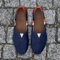 Load image into Gallery viewer, Designs by MyUtopia Shout Out:Wahoo Virginia Cavaliers Basketball Fans Casual Canvas Slip on Shoes Women&#39;s Flats
