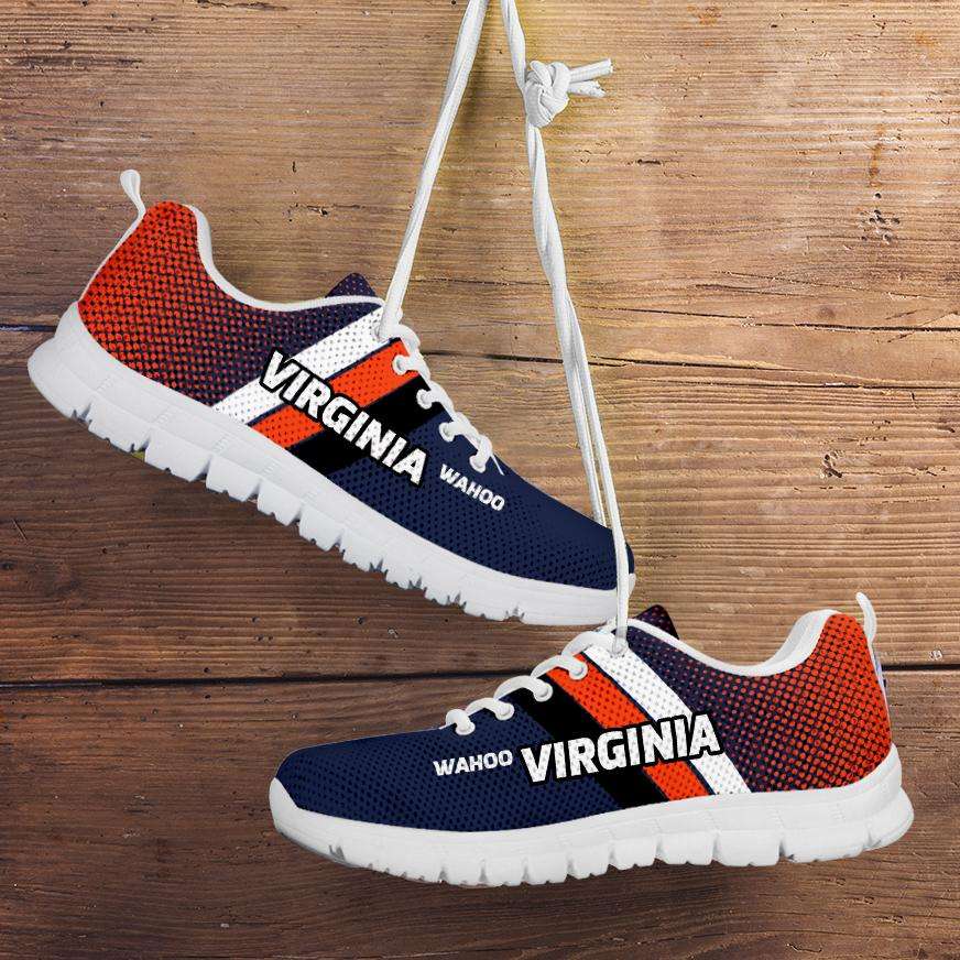 Designs by MyUtopia Shout Out:Wahoo Virginia Cavaliers Basketball Fans Running Shoes