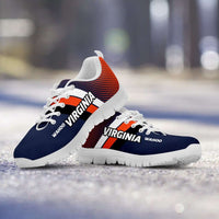 Load image into Gallery viewer, Designs by MyUtopia Shout Out:Wahoo Virginia Cavaliers Basketball Fans Running Shoes,Men&#39;s / Mens US5 (EU38) / Navy Blue / Orange,Running Shoes
