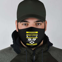 Load image into Gallery viewer, Designs by MyUtopia Shout Out:Warning Air Force Veteran Adult Fabric Face Mask with Elastic Ear Loops
