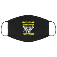 Load image into Gallery viewer, Designs by MyUtopia Shout Out:Warning Air Force Veteran Adult Fabric Face Mask with Elastic Ear Loops,Fabric Face Mask / Black / Adult,Fabric Face Mask
