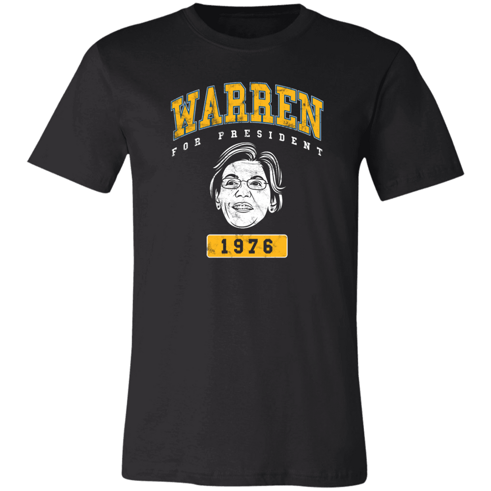 Designs by MyUtopia Shout Out:Warren For President Unisex Jersey Short-Sleeve T-Shirt,X-Small / Black,Adult Unisex T-Shirt