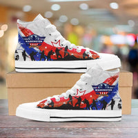 Load image into Gallery viewer, Designs by MyUtopia Shout Out:Washington Veteran Canvas High Top Shoes
