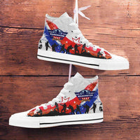 Load image into Gallery viewer, Designs by MyUtopia Shout Out:Washington Veteran Canvas High Top Shoes
