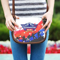 Load image into Gallery viewer, Designs by MyUtopia Shout Out:Washington Veteran Canvas Saddlebag Style Crossbody Purse

