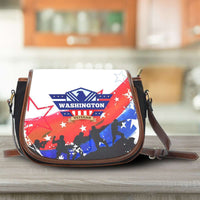 Load image into Gallery viewer, Designs by MyUtopia Shout Out:Washington Veteran Canvas Saddlebag Style Crossbody Purse
