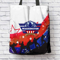 Load image into Gallery viewer, Designs by MyUtopia Shout Out:Washington Veteran Fabric Totebag Reusable Shopping Tote
