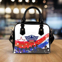 Load image into Gallery viewer, Designs by MyUtopia Shout Out:Washington Veteran Faux Leather Handbag with Shoulder Strap
