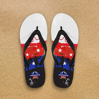 Load image into Gallery viewer, Designs by MyUtopia Shout Out:Washington Veteran Flip-Flops,Women&#39;s / Women&#39;s Small (US 5-6 /EU 35-37) / White/Red/Blue,Flip Flops
