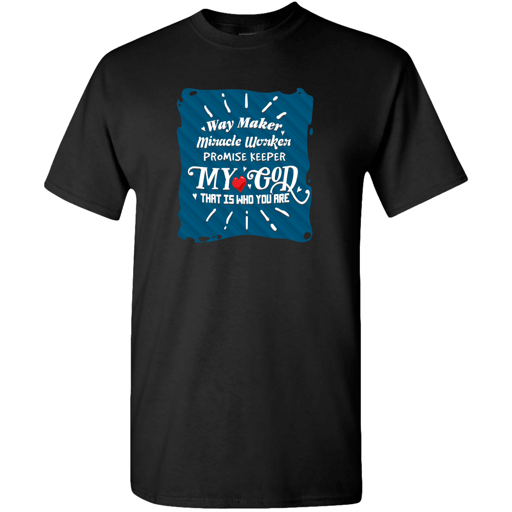 Designs by MyUtopia Shout Out:Way Maker Adult Unisex T-Shirt,S / Black,Adult Unisex T-Shirt