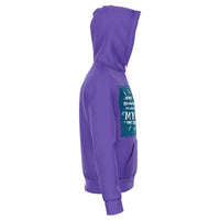 Load image into Gallery viewer, Designs by MyUtopia Shout Out:Way Maker Fashion Hooded Sweatshirt - Purple
