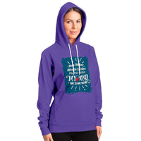 Load image into Gallery viewer, Designs by MyUtopia Shout Out:Way Maker Fashion Hooded Sweatshirt - Purple
