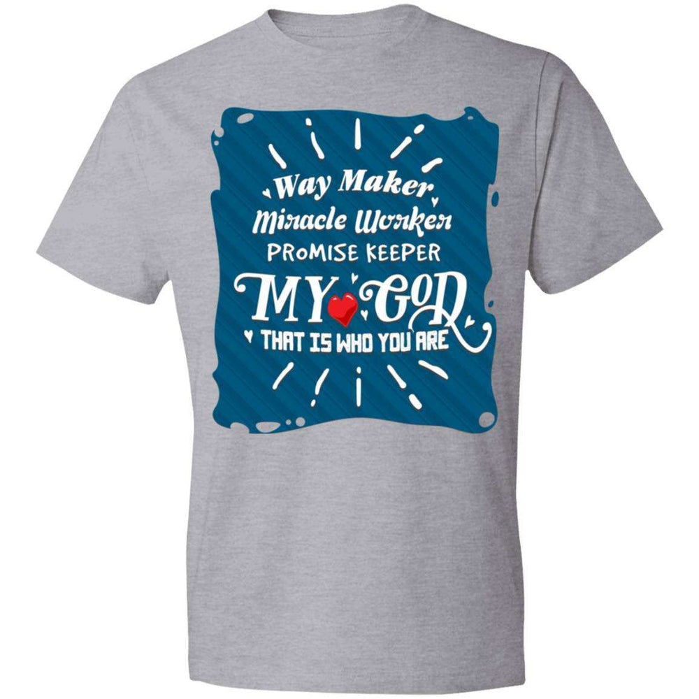 Designs by MyUtopia Shout Out:Way Maker Lightweight Cotton T-Shirt,Heather Grey / S,T-Shirts