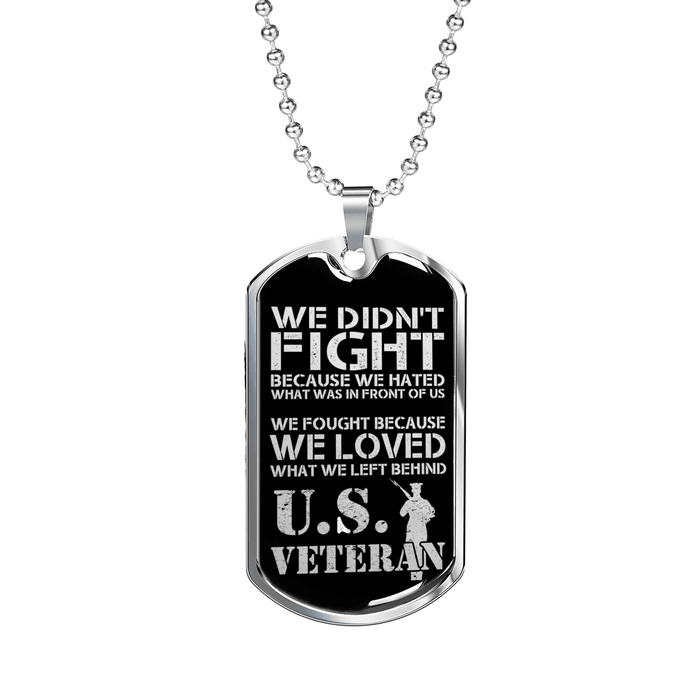 Designs by MyUtopia Shout Out:We Loved What We Left Behind Personalized Engravable Dog Tag,Silver / No,Dog Tag Necklace