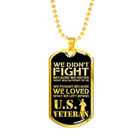 Load image into Gallery viewer, Designs by MyUtopia Shout Out:We Loved What We Left Behind Personalized Engravable Dog Tag,Gold / No,Dog Tag Necklace
