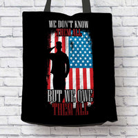 Load image into Gallery viewer, Designs by MyUtopia Shout Out:We Owe Them All Fabric Totebag Reusable Shopping Tote
