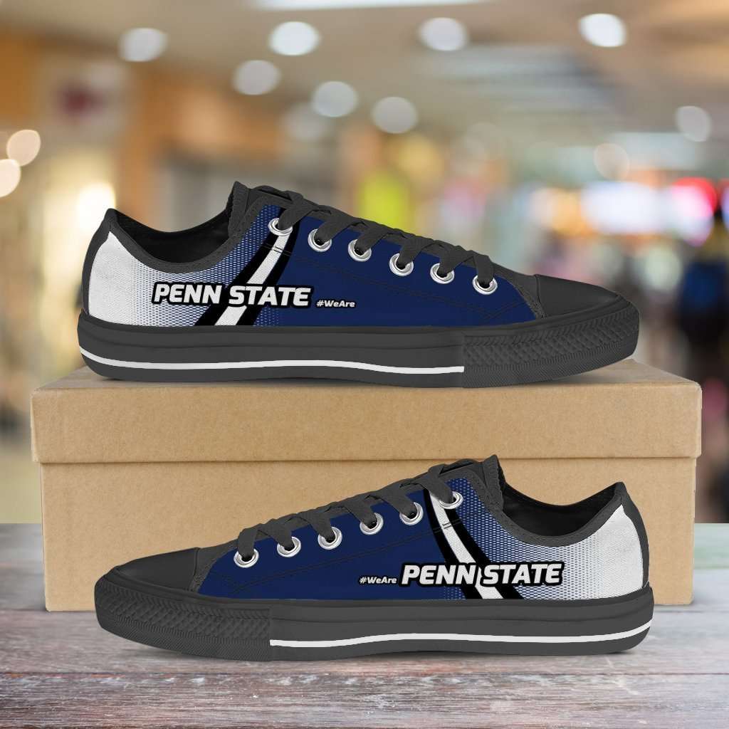 Designs by MyUtopia Shout Out:#WeAre Penn State Canvas Casual Lowtop Shoes,Men's / Mens US5 (EU38) / Blue,Lowtop Shoes