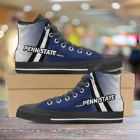 Load image into Gallery viewer, Designs by MyUtopia Shout Out:#WeAre Penn State Canvas High Top Shoes,Men&#39;s / Mens US 5 (EU38) / Blue/White/Black,High Top Sneakers
