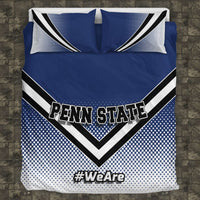 Load image into Gallery viewer, Designs by MyUtopia Shout Out:#WeAre Penn State Fan Duvet Cover and Pillowcases,King (104 X 88 inches) / Blue/White/Black,Bedding Set
