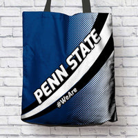 Load image into Gallery viewer, Designs by MyUtopia Shout Out:#WeAre Penn State Fan Fabric Totebag Reusable Shopping Tote
