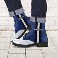 Load image into Gallery viewer, Designs by MyUtopia Shout Out:#WeAre Penn State Fan Faux Leather 7 Eye Lace-up Boots
