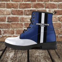 Load image into Gallery viewer, Designs by MyUtopia Shout Out:#WeAre Penn State Fan Faux Leather 7 Eye Lace-up Boots
