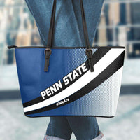 Load image into Gallery viewer, Designs by MyUtopia Shout Out:#WeAre Penn State Fan Faux Leather Totebag Purse,Large (11 T x 17 x 6) / Blue/White/Black,tote bag purse
