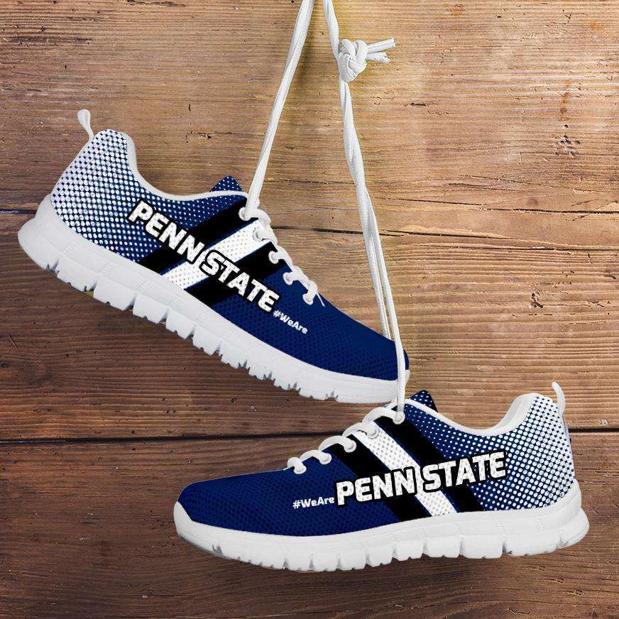 Designs by MyUtopia Shout Out:#WeAre Penn State Fan Running Shoes,Kid's / 11 CHILD (EU28) / Blue/White/Black,Running Shoes