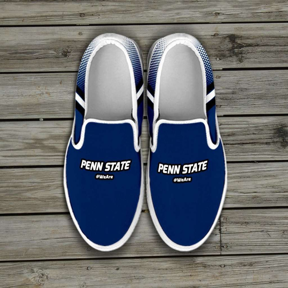 Designs by MyUtopia Shout Out:#WeAre Penn State Fan Slip-on Shoes