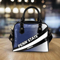 Load image into Gallery viewer, Designs by MyUtopia Shout Out:#WeAre Penn State Faux Leather Handbag with Shoulder Strap
