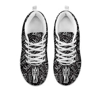Load image into Gallery viewer, Designs by MyUtopia Shout Out:Weeping Angel - Women&#39;s Running Shoes,Womens White Sole Sneakers / Womens US5 (EU35) / Black/White,Running Shoes

