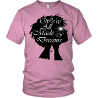 Load image into Gallery viewer, Designs by MyUtopia Shout Out:We&#39;re all Made of Dreams Adult Unisex T-Shirt,District Unisex Shirt / Pink / S,Adult Unisex T-Shirt
