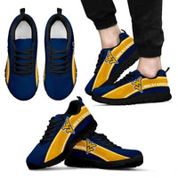 Load image into Gallery viewer, Designs by MyUtopia Shout Out:West Virginia Mountaineers Fan Art Running Shoes
