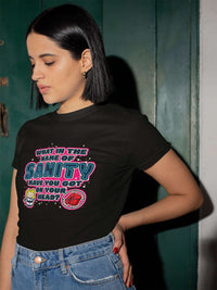 Load image into Gallery viewer, Designs by MyUtopia Shout Out:What In The Name of Sanity Ladies&#39; 100% Cotton T-Shirt
