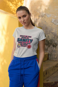 Load image into Gallery viewer, Designs by MyUtopia Shout Out:What In The Name of Sanity Ladies&#39; 100% Cotton T-Shirt
