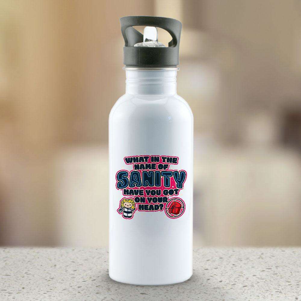 Designs by MyUtopia Shout Out:What In The Name of Sanity Stainless Steel Water Bottle