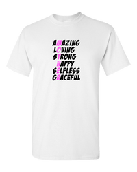 Load image into Gallery viewer, Designs by MyUtopia Shout Out:What Mother Stands For Adult Unisex T-Shirt,White / S,Adult Unisex T-Shirt
